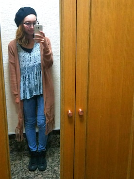 「FREAK'S STORE（フリークスストア）のアイテム（ハンチング/ベレー帽）」を使った、sugarさん（レディース・164cm）の秋コーディネート