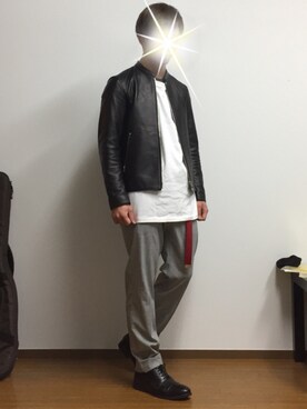 「semantic design（セマンティックデザイン）のアイテム（シューズ）」を使った、けんたろうさん（メンズ・171cm）の冬コーディネート