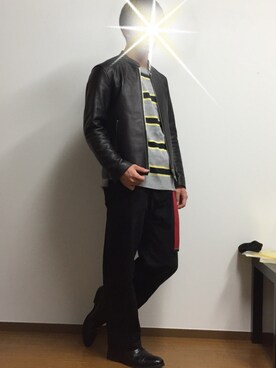 「semantic design（セマンティックデザイン）のアイテム（シューズ）」を使った、けんたろうさん（メンズ・171cm）の冬コーディネート