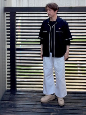 「guundercover」｜「アイテム（パンツ）」を使った、Hiro Funatouさん（メンズ・167cm）の夏コーディネート