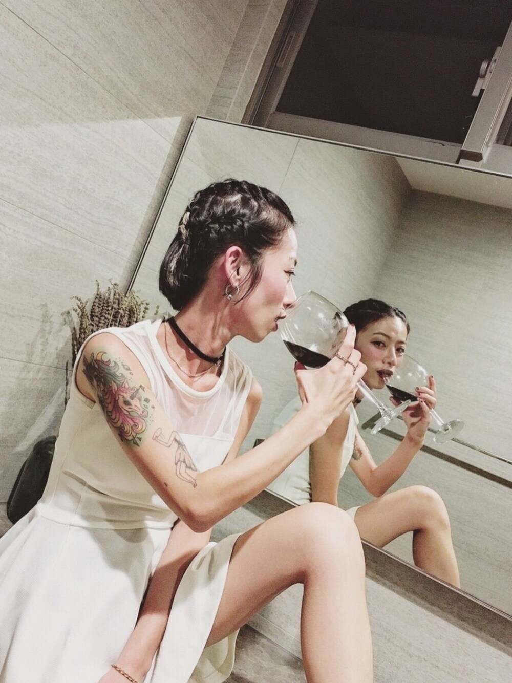 「birthday、洋裝、白色洋裝、PARTY、白色、編髮」｜「淘寶のアイテム（ワンピース、ホワイト系）」を使った、Minima 蕭さん（レディース・155cm）の秋コーディネートの1枚目の写真
