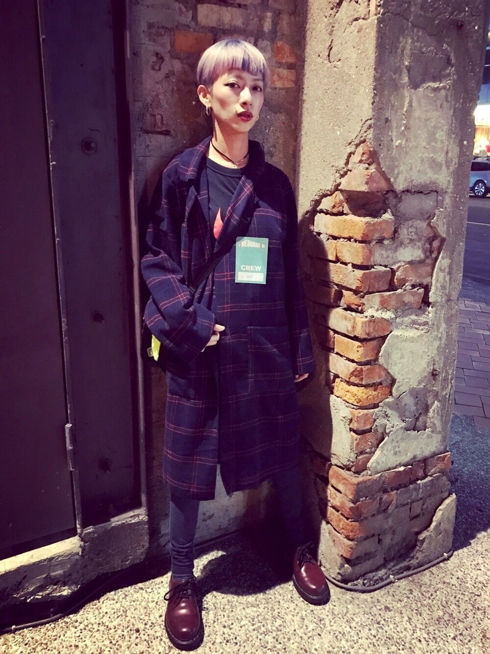 「NIKEのアイテム（Tシャツ/カットソー、ブラック系）」を使った、Minima 蕭さん（レディース・155cm）の冬コーディネートの1枚目の写真