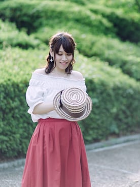 「SWIMMER（SWIMMER）のアイテム（帽子）」を使った、wakaさん（レディース・158cm）の冬コーディネート