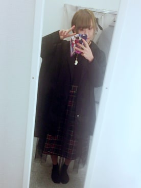 「H&M（エイチ・アンド・エム）のアイテム（ワンピース/ドレス）」を使った、SHIZUKA KIYAMAさん（レディース・158cm）の秋コーディネート