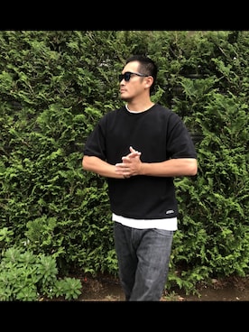 「Saturdays NYC（サタデーズ ニューヨークシティ ）のアイテム（スウェット）」を使った、YU-KIさん（メンズ・171cm）の春コーディネート