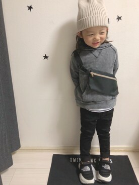 「3can4on（サンカンシオン）のアイテム（帽子）」を使った、sTm.I✪⍟さん（キッズ・100cm）の春コーディネート