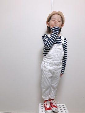 「マリンコーデ」｜「アイテム（オールインワン・サロペット）」を使った、sTm.I✪⍟さん（キッズ・100cm）の春コーディネート