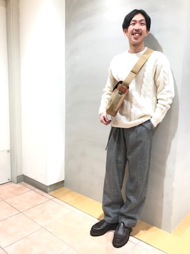 「BRADY」｜「アイテム（ローファー）」を使った、naoyakatoさん（メンズ・167cm）の冬コーディネート