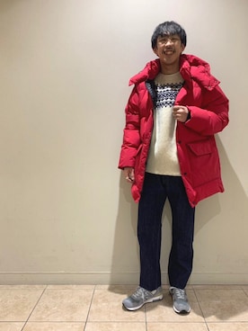 「GOLDWIN（ゴールドウィン）のアイテム」を使った、naoyakatoさん（メンズ・167cm）の冬コーディネート
