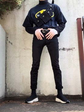 「BATMAN（バットマン）のアイテム」を使った、ヨハン)さん（メンズ・169cm）の春コーディネート