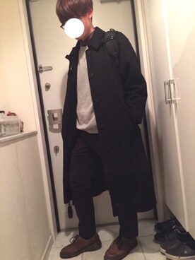 「シャツ×スウェット」｜「アイテム（ジャケット/アウター）」を使った、あらたさん（メンズ・167cm）の冬コーディネート