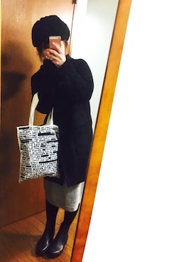 「MHL.」｜「アイテム（レインシューズ）」を使った、mさん（レディース・151cm）の冬コーディネート