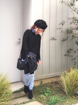 「URBAN RESEARCH（アーバンリサーチ）のアイテム（MA-1）」を使った、mさん（レディース・151cm）の冬コーディネート