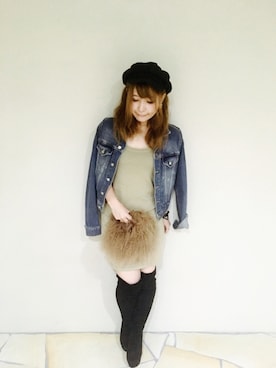 「Acne Studios（アクネストゥディオズ）のアイテム（デニムジャケット）」を使った、mさん（レディース・151cm）の秋コーディネート