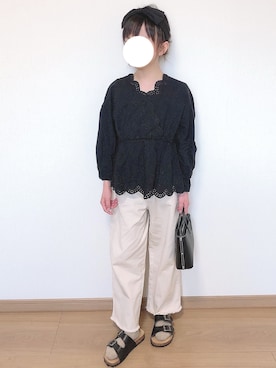 「アイテム（サンダル）」を使った、hanaoさん（キッズ・130cm）の春コーディネート