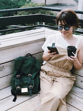「TODAYFUL（トゥデイフル）のアイテム（サロペット/オーバーオール）」を使った、stylist_morookaさん（レディース・157cm）の春コーディネート