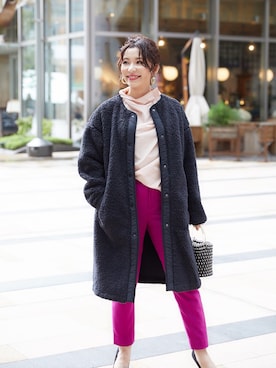 「ユナイテッドアローズ」｜「アイテム（その他アウター）」を使った、stylist_morookaさん（レディース・157cm）の秋コーディネート