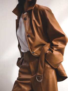 「バミューダパンツ」｜「アイテム（ジャケット/アウター）」を使った、stylist_morookaさん（レディース・157cm）の冬コーディネート