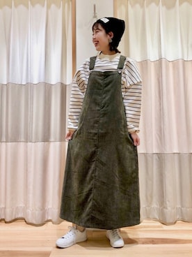 「Samansa Mos2 blue」｜「アイテム（ニットキャップ/ビーニー）」を使った、🍣ﾅ ﾅ ｺ🍣さん（レディース・156cm）の秋コーディネート