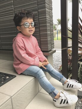 「ノーティードッグ」｜AK★ブラザーズさん（キッズ・100cm）の秋コーディネート