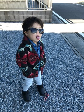 「ZARA KIDS」｜「アイテム（その他アウター）」を使った、AK★ブラザーズさん（キッズ・100cm）の冬コーディネート