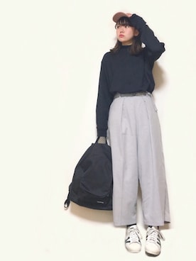 「YAKPAK（ヤックパック）のアイテム」を使った、かほこ。さん（レディース・161cm）の冬コーディネート