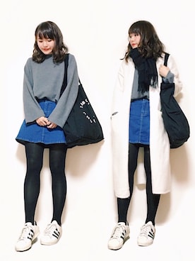 「ZARA（ザラ）のアイテム（その他アウター）」を使った、かほこ。さん（レディース・161cm）の冬コーディネート