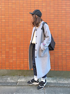 「A part by（アパートバイ）のアイテム（その他アウター）」を使った、かほこ。さん（レディース・161cm）の冬コーディネート