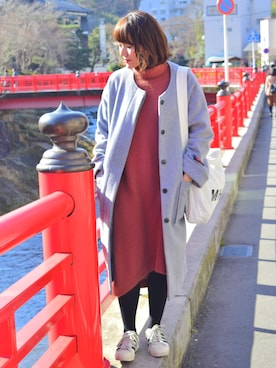 「JOURNAL STANDARD relume（ジャーナルスタンダード　レリューム）のアイテム（ワンピース/ドレス）」を使った、かほこ。さん（レディース・161cm）の冬コーディネート