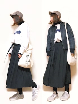 かほこ。さん（レディース・161cm）の冬コーディネート