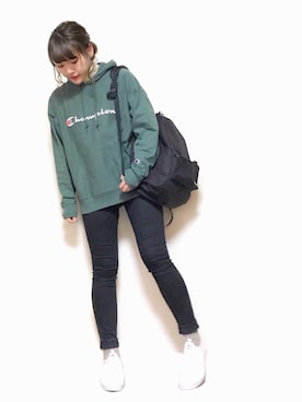 「YAKPAK（ヤックパック）のアイテム」を使った、かほこ。さん（レディース・161cm）の冬コーディネート