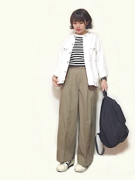 「YAKPAK（ヤックパック）のアイテム」を使った、かほこ。さん（レディース・161cm）の春コーディネート