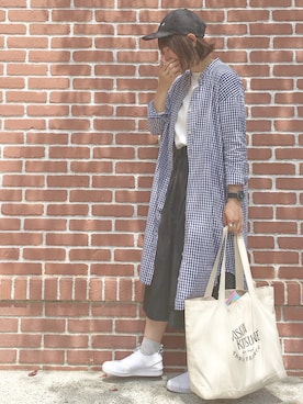 「アイテム（シャツワンピース）」を使った、かほこ。さん（レディース・161cm・20代）の春コーディネート