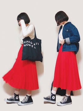 かほこ。さん（レディース・161cm）の春コーディネート