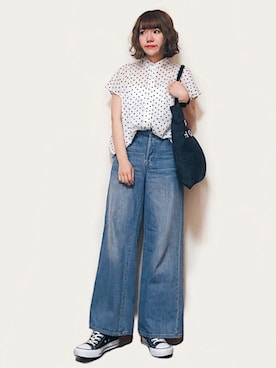 かほこ。さん（レディース・161cm）の春コーディネート