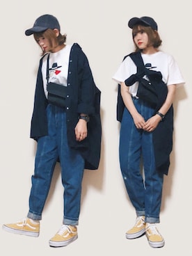 「YAKPAK（ヤックパック）のアイテム」を使った、かほこ。さん（レディース・161cm）の夏コーディネート