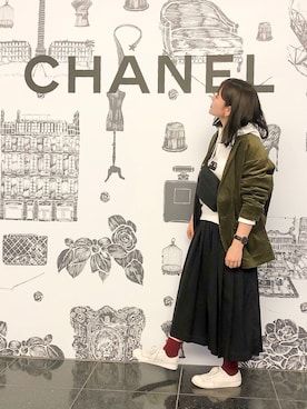 「BEAMS（ビームス）のアイテム（ジャケット/アウター）」を使った、かほこ。さん（レディース・161cm）の秋コーディネート
