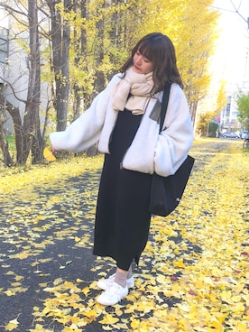 「jouetie（ジュエティ）のアイテム（ジャケット/アウター）」を使った、かほこ。さん（レディース・161cm）の秋コーディネート