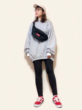 「JOURNAL STANDARD（ジャーナルスタンダード）の【GOOD GRIEF/グッド・グリーフ】クルーネックスウェット（スウェット）」を使った、かほこ。さん（レディース・161cm）の秋コーディネート