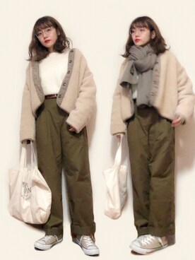 かほこ。さん(レディース・161cm)の冬コーディネート