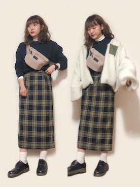 「jouetie（ジュエティ）のアイテム（ジャケット/アウター）」を使った、かほこ。さん（レディース・161cm）の冬コーディネート