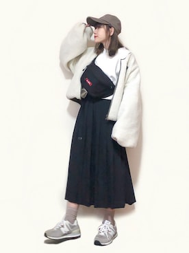 「jouetie（ジュエティ）のアイテム（ジャケット/アウター）」を使った、かほこ。さん（レディース・161cm）の冬コーディネート