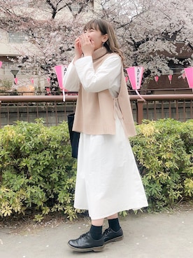 かほこ。さん（レディース・161cm）の春コーディネート