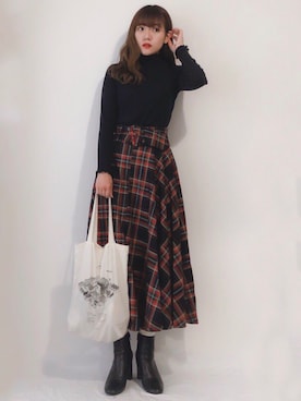 「Mathilda（マチルダ）のアイテム」を使った、かほこ。さん（レディース・161cm）の秋コーディネート