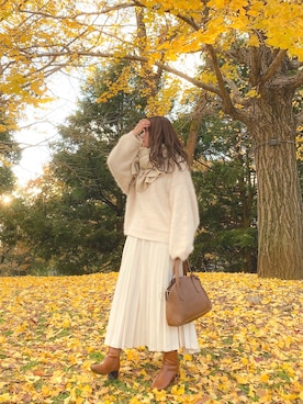 「Another Edition（アナザーエディション）のアイテム（ブーツ）」を使った、かほこ。さん（レディース・161cm）の冬コーディネート