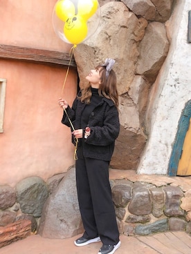 「UNE MANSION（ユヌマンション）のアイテム（その他アウター）」を使った、かほこ。さん（レディース・161cm）の冬コーディネート