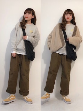 「DHOLIC（ディーホリック）のアイテム（その他アウター）」を使った、かほこ。さん（レディース・161cm）の冬コーディネート