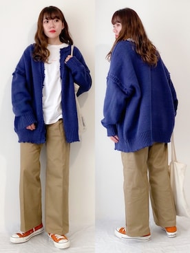 「CONVERSE（コンバース）の＜CONVERSE（コンバース）＞∴ALL STAR 100 LOW オールスターコーデュロイ スニーカー ◆（スニーカー）」を使った、かほこ。さん（レディース・161cm）の春コーディネート