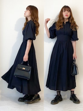 「Dr. Martens（ドクターマーチン）のDr.Martens / ドクターマーチン 1461 3EYE GIBSON SHOE 3ホール ギブソン シューズ ブーツ（ブーツ）」を使った、かほこ。さん（レディース・161cm）の春コーディネート