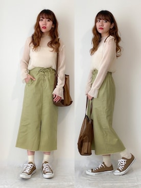 かほこ。さん（レディース・161cm）の春コーディネート